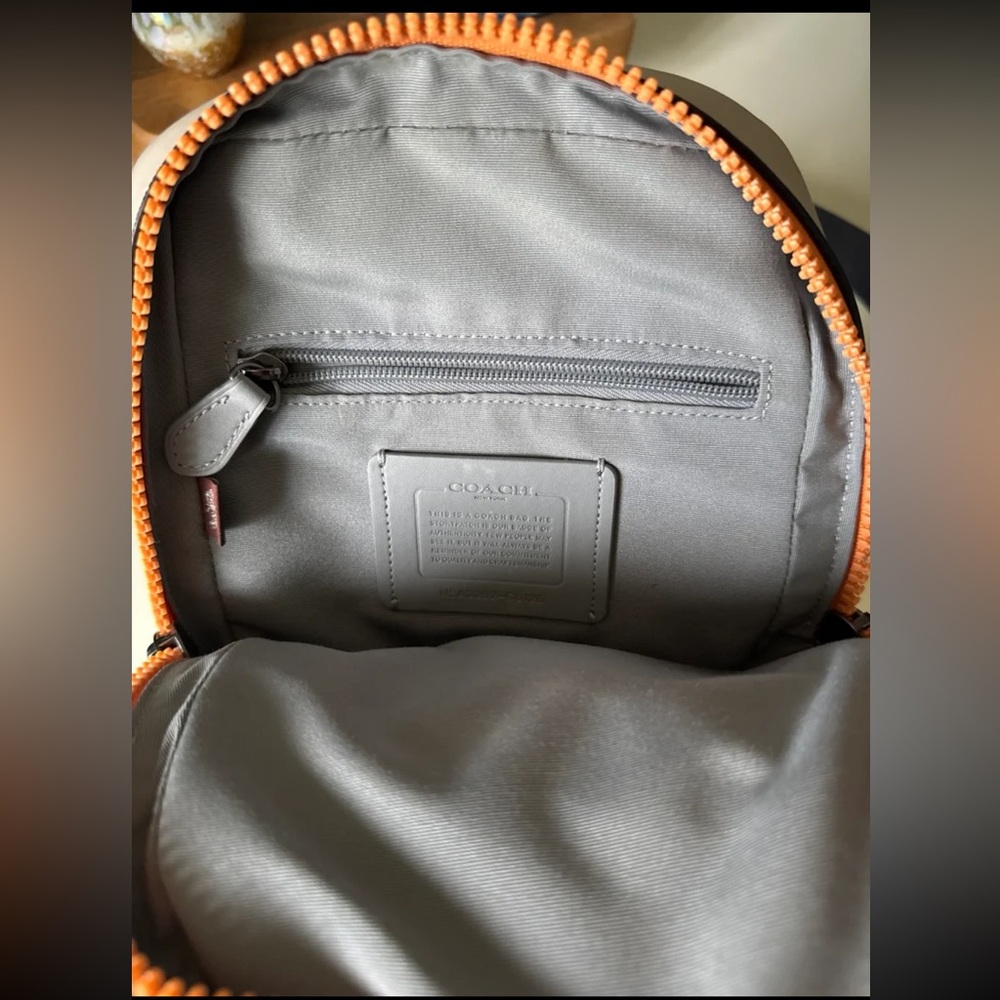 COACH C8126 Track Pack in Colorblock Signature Canvas Charcoal Denim - Picture 8 of 12